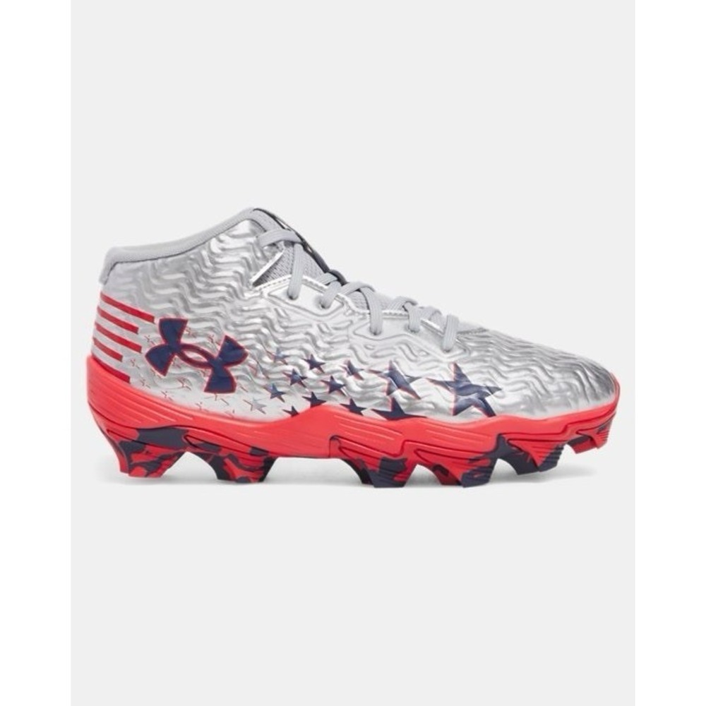 Under‎ Armour Boys UA Spotlight Hammer Jr. USA Football Cleats  Size 10 Kids NIB